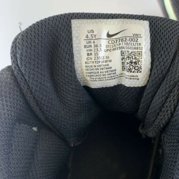 Nike Court Borough Mid 2 Basketball Youth Size 4.5 Black Pink Yellow CD7782-002 - Picture 8 of 10